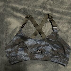 Bombshell Sportswear Camo Sports Bra - Black and Gray